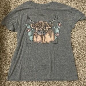 Grey highland cow shirt